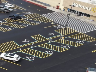 EVERLAST BLACKTOP FINISHED WALMART PARKING LOT